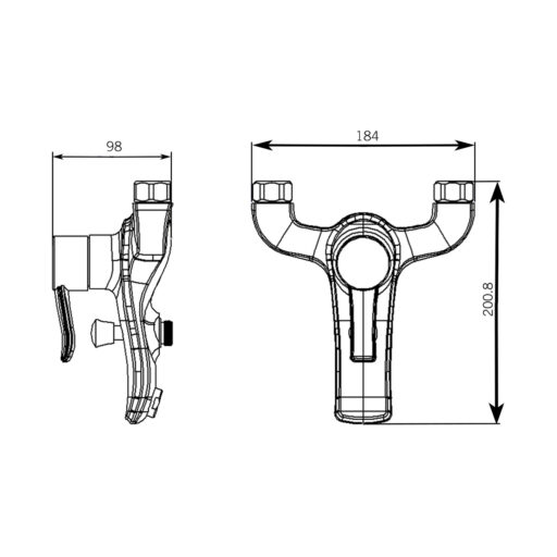 دوش تریفا طلایی مات