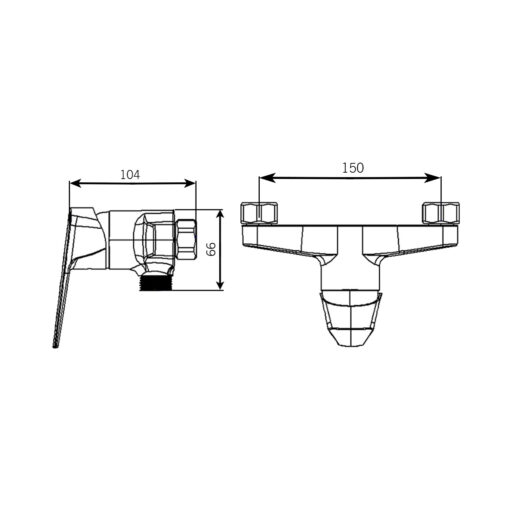 توالت ویک سفید کروم