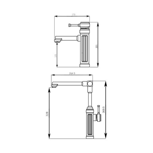 ست شیرآلات آلونی کروم