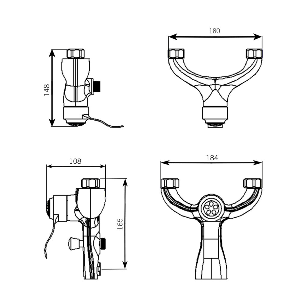 ست شیرآلات گلاز طلایی