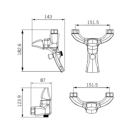 ست شیرآلات پاژ طلایی مات