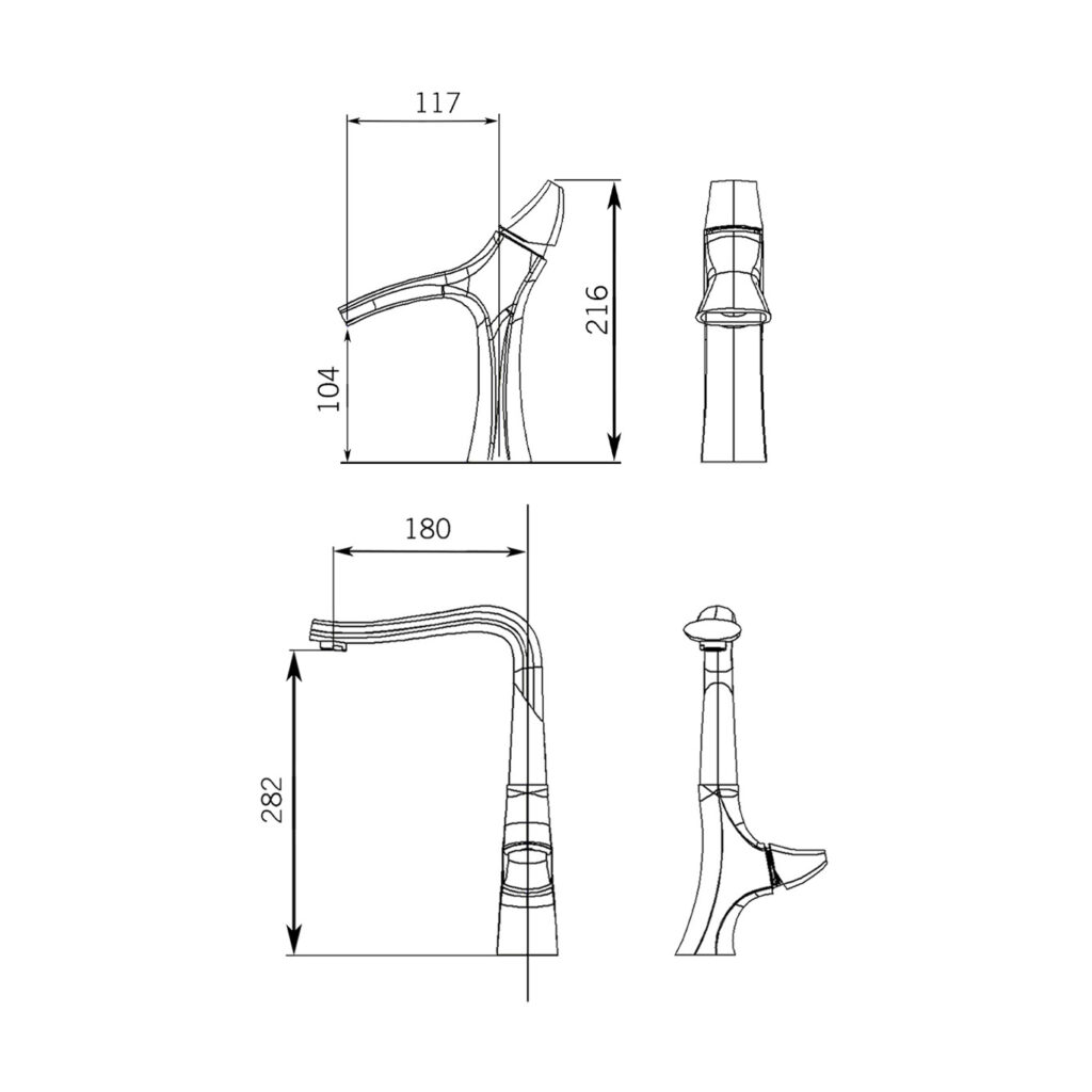 ست شیرآلات پاژ طلایی مات