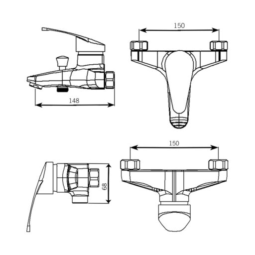 ست شیرآلات تین کروم
