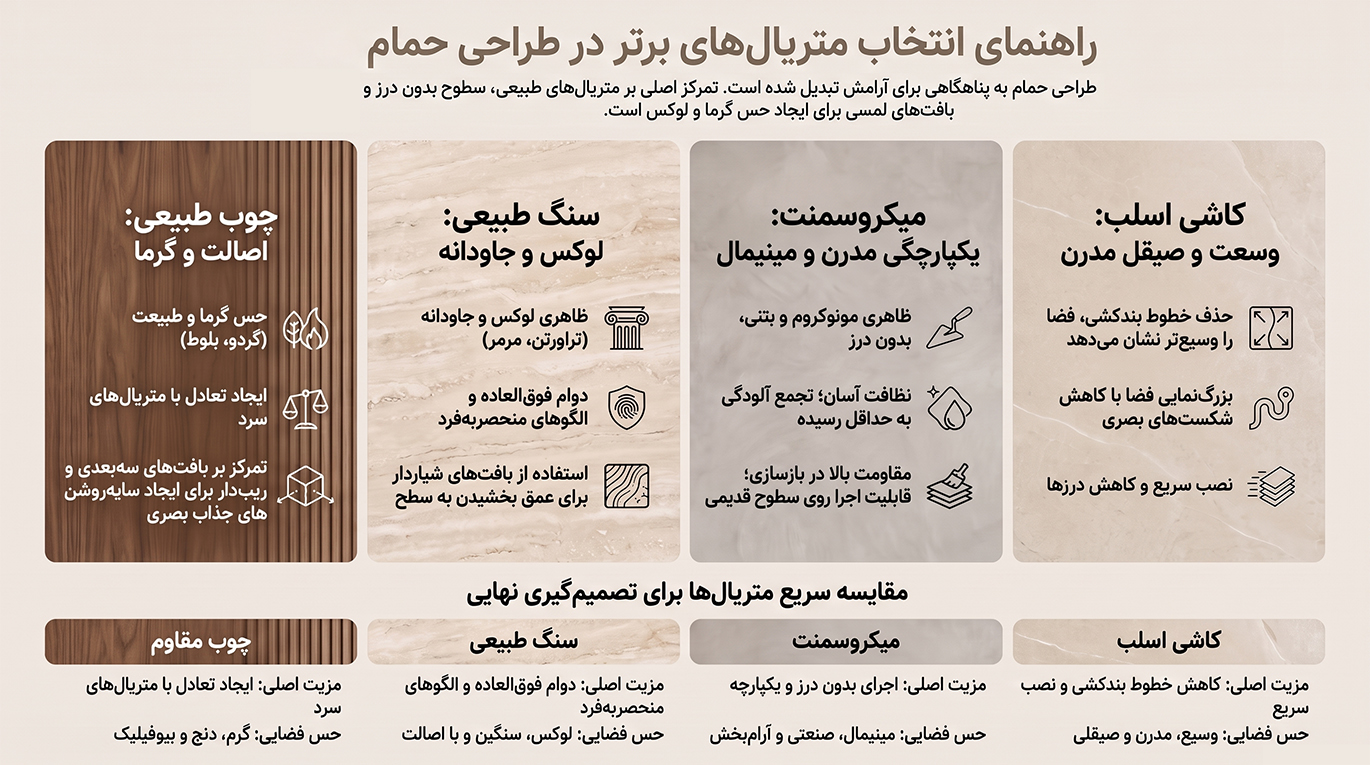 اینفوگرافیک مقایسه متریالهای طبی